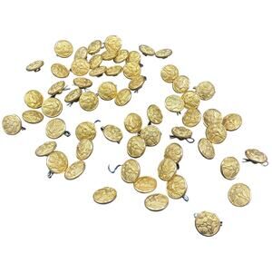 vtg Lot 6 Small 1/2" Military WW2 Waterbury Uniform Brass Buttons Shank Eagle